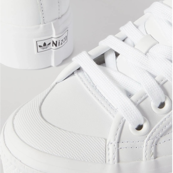 ADIDAS Originals Women's Nizza Low Top Platform Sneakers in White Canvas!! - Picture 3 of 6